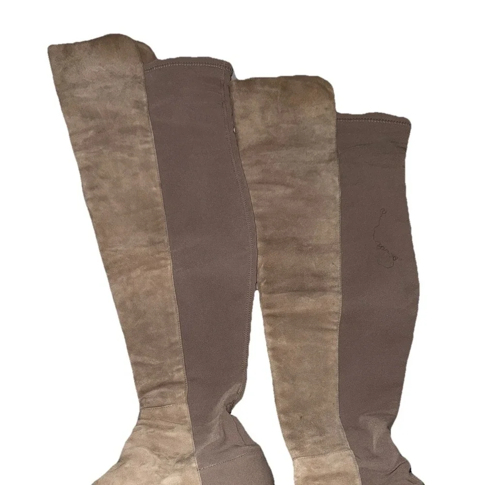 Stuart Weitzman Suede 5050 Over The Knee‎ Boots Beige/Tan/Stone/khaki Size 10.5